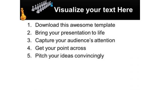 King In Front Of Pawns Leadership PowerPoint Templates And PowerPoint Themes 0912