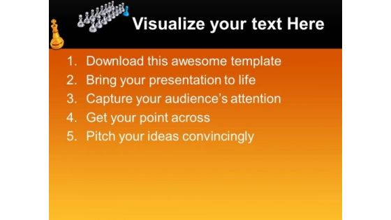 King In Front Of Pawns Leadership PowerPoint Templates And PowerPoint Themes 0912