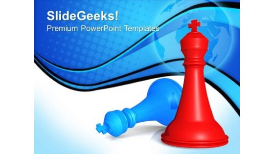 King Is Down Metaphor PowerPoint Templates And PowerPoint Themes 0712