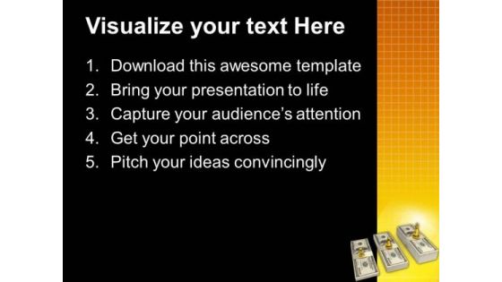 King Queen And Pawn Standing On Dollars Finance PowerPoint Templates And PowerPoint Themes 0912