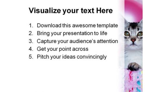 Kitten Surprise Animals PowerPoint Themes And PowerPoint Slides 0511