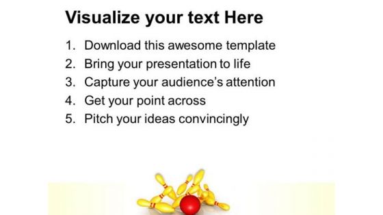 Knocking Down Pins Game PowerPoint Templates And PowerPoint Themes 0512