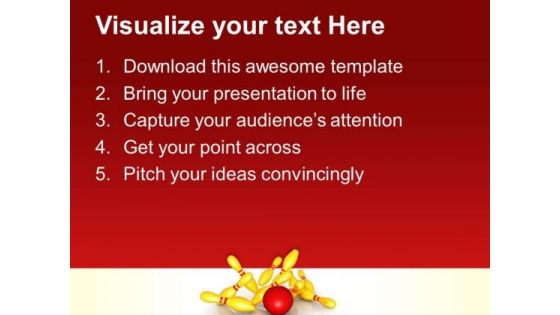 Knocking Down Pins Game PowerPoint Templates And PowerPoint Themes 0512
