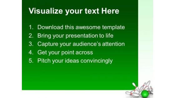 Knocking The Pins Down Metaphor PowerPoint Templates And PowerPoint Themes 0512