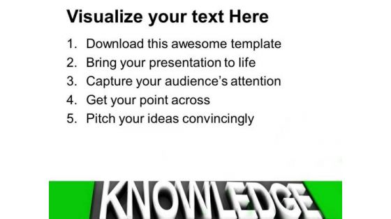 Knowledge Is Way Of Success PowerPoint Templates Ppt Backgrounds For Slides 0613