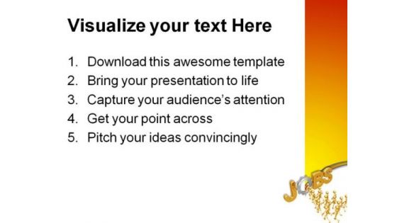 Labor Gear Jobs Leadership PowerPoint Themes And PowerPoint Slides 0711