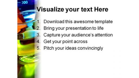 Laboratory Flasks01 Science PowerPoint Template 0610
