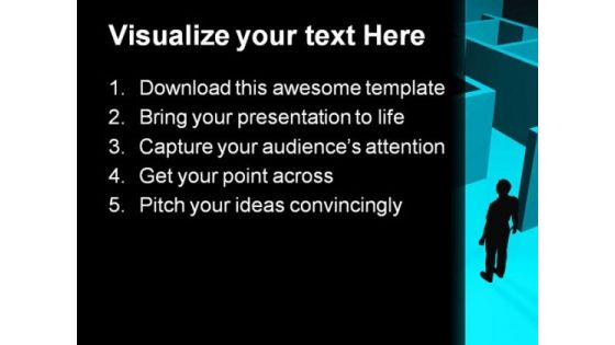 Labyrinth Business PowerPoint Background And Template 1210