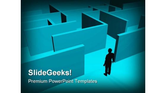 Labyrinth Business PowerPoint Background And Template 1210