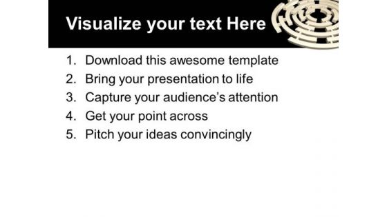 Labyrinth Finding Solution Of Problem PowerPoint Templates Ppt Backgrounds For Slides 0313