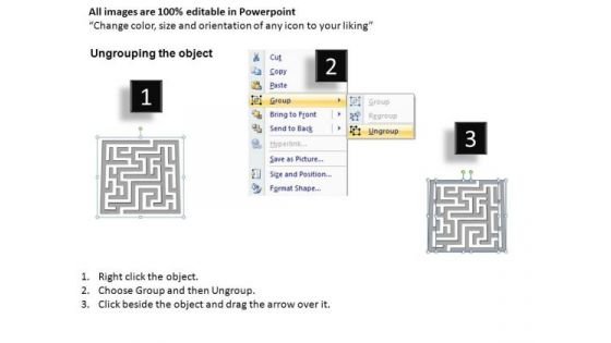 Labyrinth Maze PowerPoint Templates Path Ppt Slides