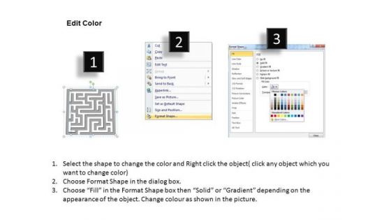 Labyrinth Maze PowerPoint Templates Path Ppt Slides