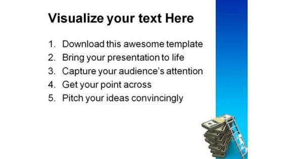 Ladder On Money Finance PowerPoint Themes And PowerPoint Slides 0211
