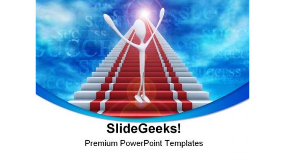 Ladder Success PowerPoint Templates And PowerPoint Backgrounds 0711