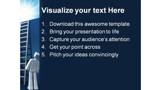 Ladder To Opportunity Business PowerPoint Template 0610