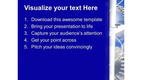 Ladder To Paradise Stairs PowerPoint Templates And PowerPoint Themes 0712