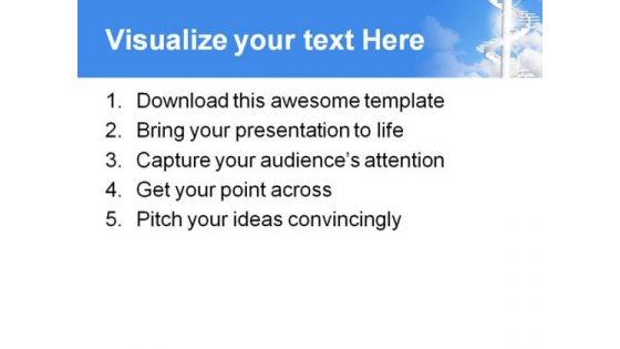 Ladder To Paradise Success PowerPoint Themes And PowerPoint Slides 0711