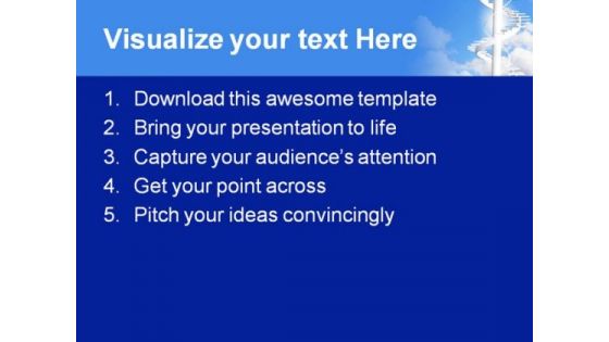 Ladder To Paradise Success PowerPoint Themes And PowerPoint Slides 0711