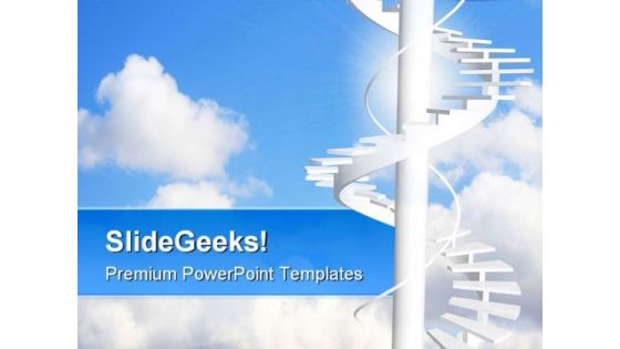 Ladder To Paradise Success PowerPoint Themes And PowerPoint Slides 0711