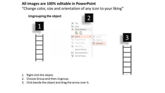 Ladder With Icons For Success Planning PowerPoint Templates