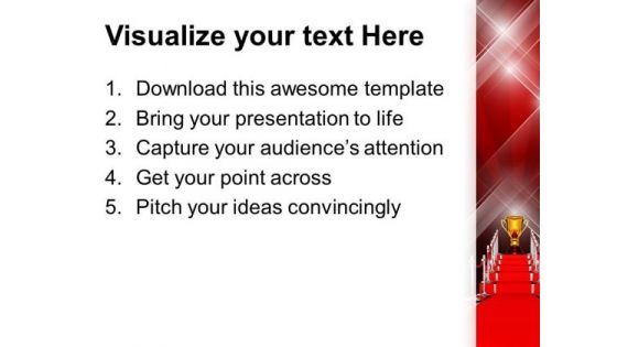 Ladder With Red Carpet Winner Success PowerPoint Templates And PowerPoint Themes 1112