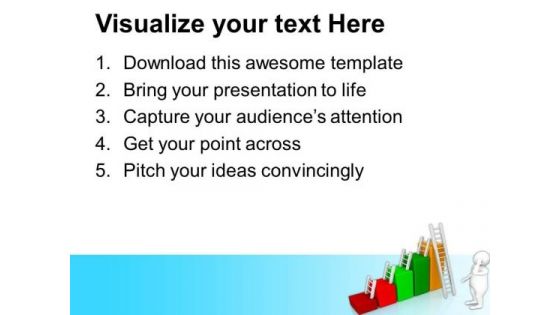 Ladders And Bar Graph PowerPoint Templates Ppt Backgrounds For Slides 0713