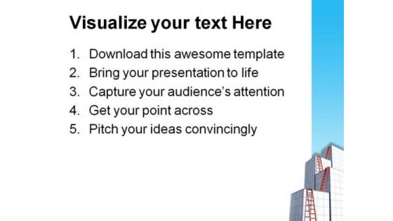 Ladders To Success Business PowerPoint Themes And PowerPoint Slides 0611