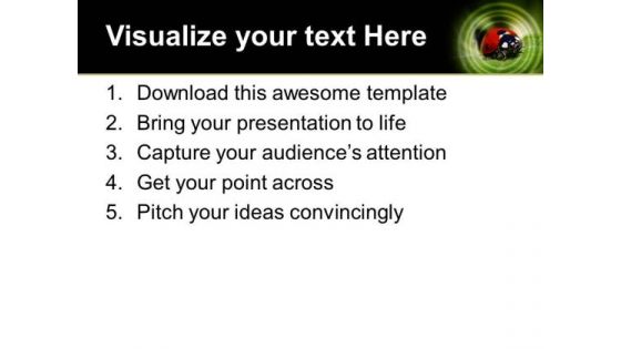 Ladybug Insects Animals PowerPoint Templates Ppt Backgrounds For Slides 0213