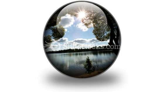 Lake Sun PowerPoint Icon C