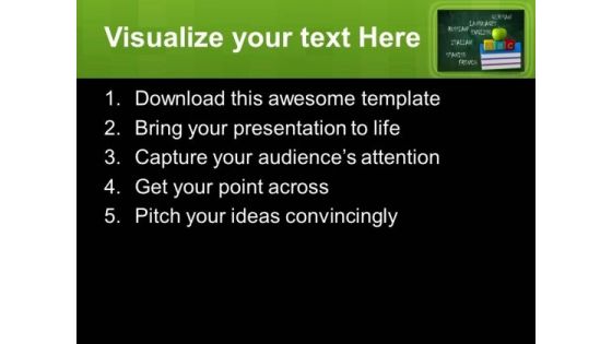 Languages Board And Apple Education PowerPoint Templates And PowerPoint Themes 1012