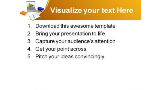 Laptop And Growth Business PowerPoint Themes And PowerPoint Slides 0711