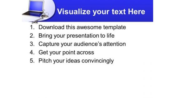 Laptop And Key Chain Security PowerPoint Templates And PowerPoint Themes 0712