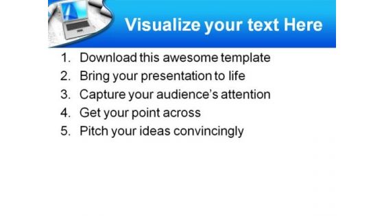 Laptop Computer PowerPoint Templates And PowerPoint Backgrounds 0311