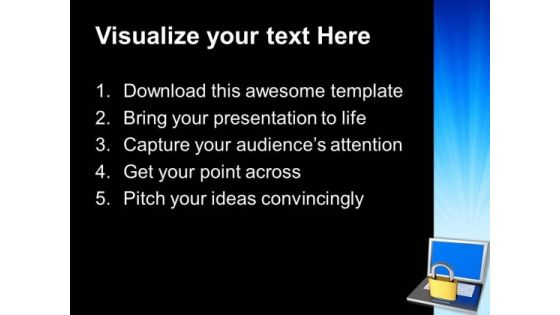Laptop Internet Security PowerPoint Templates And PowerPoint Themes 0812
