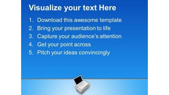 Laptop Replacing Books Technology PowerPoint Templates Ppt Backgrounds For Slides 0413