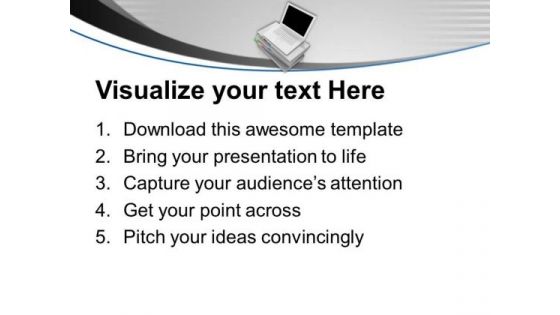 Laptop Replacing Books Technology Theme PowerPoint Templates Ppt Backgrounds For Slides 0413