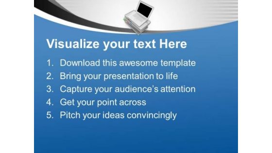 Laptop Replacing Books Technology Theme PowerPoint Templates Ppt Backgrounds For Slides 0413