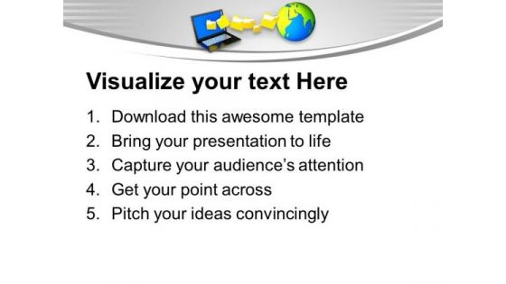 Laptop Uploading Downloading Files To Internet PowerPoint Templates Ppt Backgrounds For Slides 0213