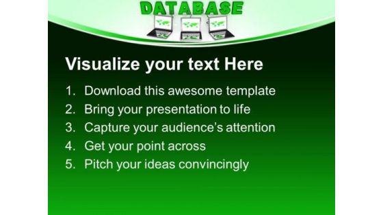 Laptop Wired To Database Global PowerPoint Templates And PowerPoint Themes 0812
