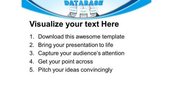 Laptop Wired To Database Internet PowerPoint Templates And PowerPoint Themes 0612