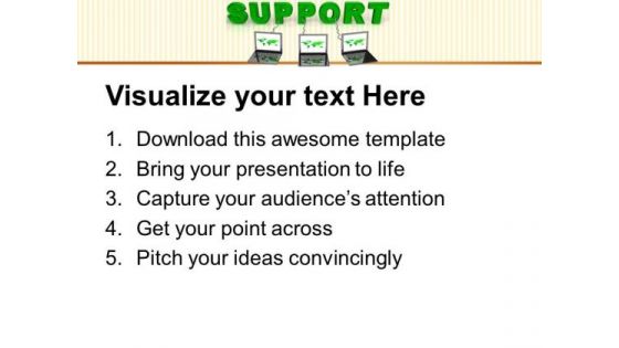 Laptop Wired To Support Metaphor PowerPoint Templates And PowerPoint Themes 0812