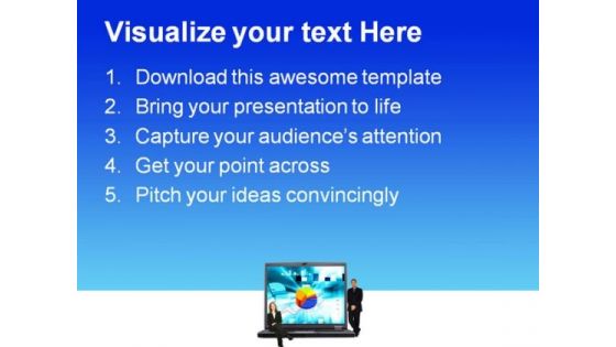 Laptop With Executive Business PowerPoint Themes And PowerPoint Slides 0511