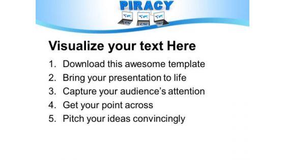 Laptop With Word Piracy Computer PowerPoint Templates And PowerPoint Themes 0812
