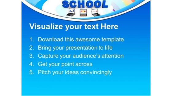 Laptops Wired To School Children PowerPoint Templates Ppt Backgrounds For Slides 0213