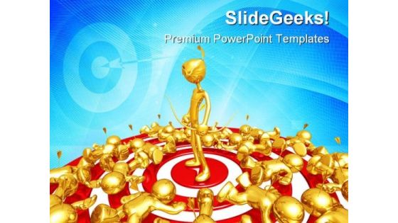 Last Man Standing On Target Business PowerPoint Themes And PowerPoint Slides 0511