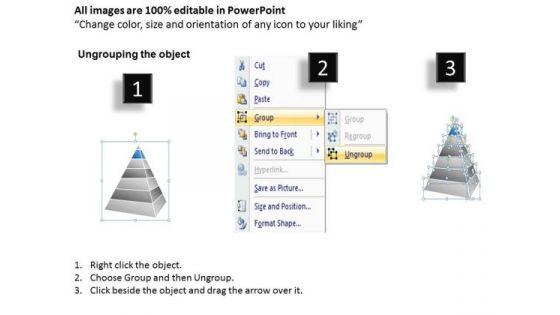 Layered Hierarchical Pyramid 7 Stages Ppt Business Plan For Dummies PowerPoint Slides