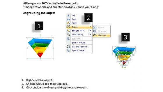 Layers 3d Pyramid Inverted PowerPoint Slides And Ppt Diagram Templates