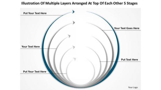 Layers Arranged At Top Each Other 5 Stages Ppt Free Business Plans Template PowerPoint Templates