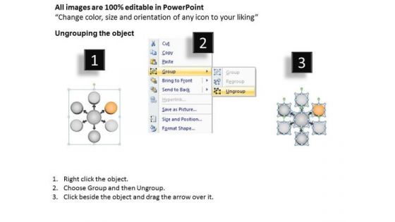 Layout Of 6 Process In Circular Flow Relative Arrow Chart PowerPoint Templates