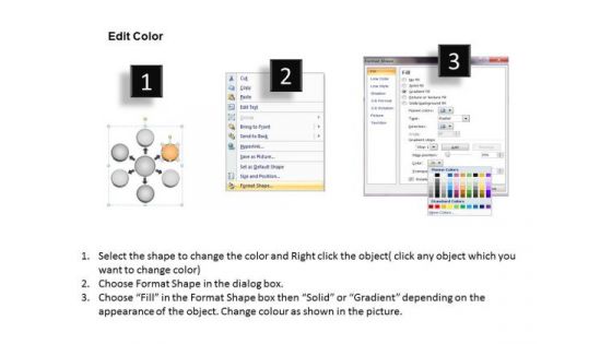 Layout Of 6 Process In Circular Flow Relative Arrow Chart PowerPoint Templates